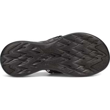 Skechers Women's On The Go 600 - Blooms Flip-Flop, Black/Grey, 9 M US