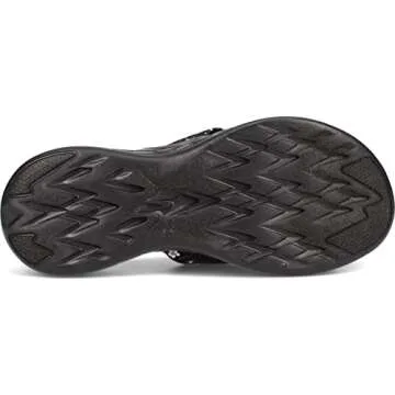 Skechers Women's On The Go 600 - Blooms Flip-Flop, Black/Grey, 9 M US