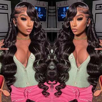 alisuerte 26 Inch Body Wave Lace Front Wigs Human Hair 13x4 Lace Front Wigs Human Hair 180 Density Glueless Lace Front Wigs Human Hair Pre Plucked With Baby Hair Natural Hairline Human Hair Wigs