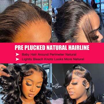 alisuerte 26 Inch Body Wave Lace Front Wigs Human Hair 13x4 Lace Front Wigs Human Hair 180 Density Glueless Lace Front Wigs Human Hair Pre Plucked With Baby Hair Natural Hairline Human Hair Wigs