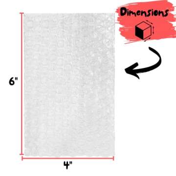 Mr. Pen Bubble Cushion Wrap Pouches, 100 Pack, 4x6 Inches