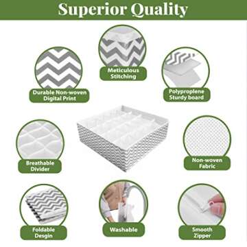 Drawer Organizer (Gray and white)