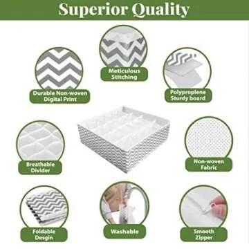 Drawer Organizer (Gray and white)