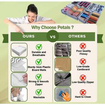 Drawer Organizer (Gray and white)