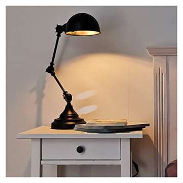 Stylish ZQQZEZ Adjustable Metal Table Lamp for Home