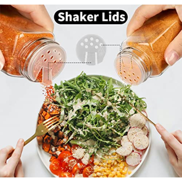 GPOVVIMX Spice Jar Set 24 Pcs with 408 Labels and Accessories