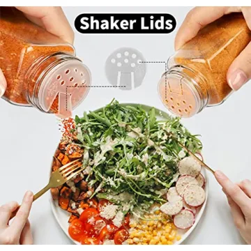 GPOVVIMX Spice Jar Set 24 Pcs with 408 Labels and Accessories