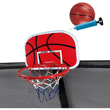 Trampoline Basketball Hoop with Pump and Mini Balls
