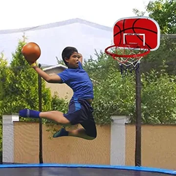 Trampoline Basketball Hoop with Pump and Mini Balls