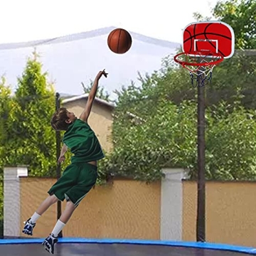 Trampoline Basketball Hoop with Pump and Mini Balls