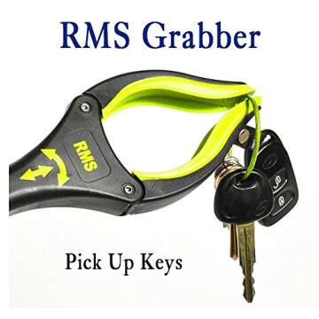 2-Pack 34 Inch Extra Long Grabber Reacher with Rotating Jaw - Mobility Aid Reaching Assist Tool (Yellow)