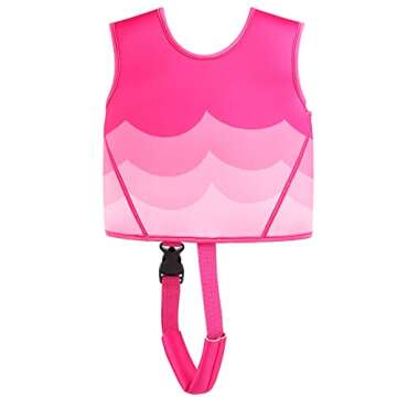 Comfortable and Safe INIGGII Toddler Swim Vest for Kids 20-28 lbs with Adjustable Strap