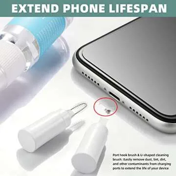 Cleaner Kit for AirPod, Multi-Tool iPhone Cleaning Kit, Cell Phone Cleaning Repair & Recovery iPhone and iPad (Type C) Charging Port, Lightning Cables, and Connectors