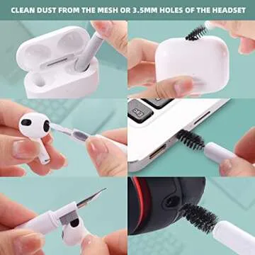 Cleaner Kit for AirPod, Multi-Tool iPhone Cleaning Kit, Cell Phone Cleaning Repair & Recovery iPhone and iPad (Type C) Charging Port, Lightning Cables, and Connectors