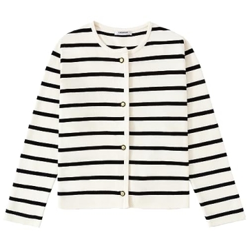 LATAHUO Women's Stylish Striped Cardigan - Perfect for All Occasions