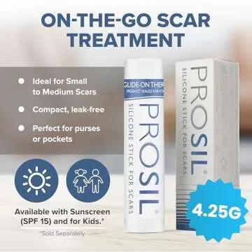 PROSIL Silicone Scar Stick 4.25g – Effective Scar Treatment with Premium-Grade Silicone – Compact, Mess-Free, Glide-on Application for Convenient Scar Therapy – Gentle on All Skin Types & Kids