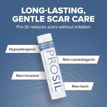 PROSIL Silicone Scar Stick 4.25g – Effective Scar Treatment with Premium-Grade Silicone – Compact, Mess-Free, Glide-on Application for Convenient Scar Therapy – Gentle on All Skin Types & Kids