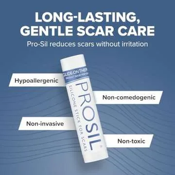 PROSIL Silicone Scar Stick 4.25g – Effective Scar Treatment with Premium-Grade Silicone – Compact, Mess-Free, Glide-on Application for Convenient Scar Therapy – Gentle on All Skin Types & Kids