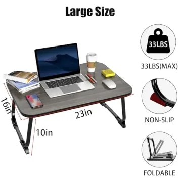 MIIRR Foldable Lap Desk 23.6 Inch Portable Laptop Table