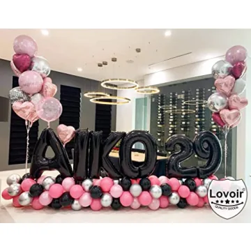 Lovoir 40 Inch Black Letter K Balloon for Every Celebration