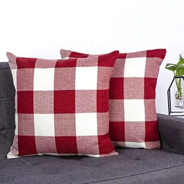 Stylish Buffalo Check Pillow Covers Set for Holidays