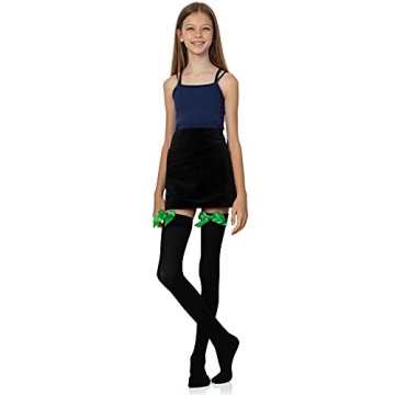 Skeleteen Bow Accent Thigh Highs - Stylish Over the Knee Socks