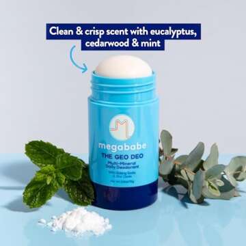 Megababe Daily Deodorant - The Geo Deo with Multi-Minerals | 72 hour Odor Protection | Aluminum-Free, All Natural | 2.6 oz