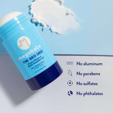 Megababe Daily Deodorant - The Geo Deo with Multi-Minerals | 72 hour Odor Protection | Aluminum-Free, All Natural | 2.6 oz