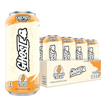 GHOST Energy Drink 12-Pack Orange Cream Flavor
