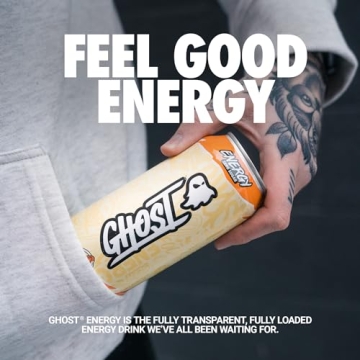 GHOST Energy Drink 12-Pack Orange Cream Flavor