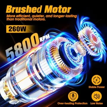 Niusken Cordless Car Buffer Polisher Kit with Accessories