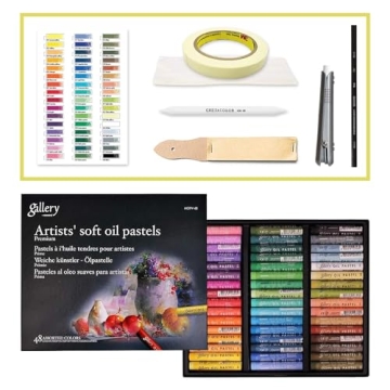 Mungyo Gallery Soft Oil Pastels Set of 48 with Art Supplies