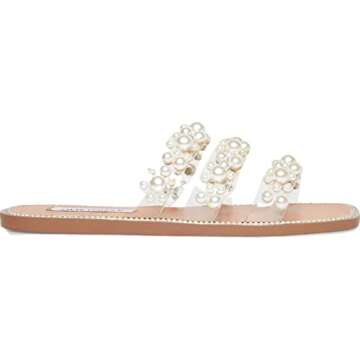 Steve Madden Women's Taye Slide Sandal, Clear, 8
