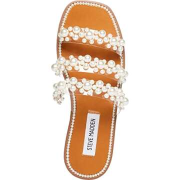 Steve Madden Women's Taye Slide Sandal, Clear, 8