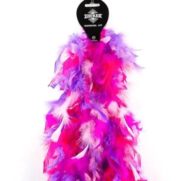 ZUCKER Lightweight Chandelle Feather Boa - Pink & Purple