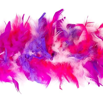 ZUCKER Lightweight Chandelle Feather Boa - Pink & Purple