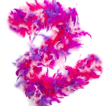 ZUCKER Lightweight Chandelle Feather Boa - Pink & Purple
