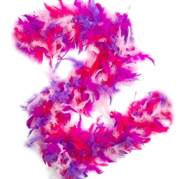 ZUCKER Lightweight Chandelle Feather Boa - Pink & Purple