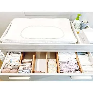 Lipper International 8897 Bamboo Wood Custom Fit Adjustable Deep Kitchen Drawer Dividers, Set of 2