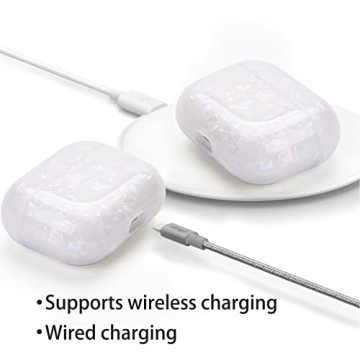 Cute AirPods Pro Case with Pearl Keychain Design