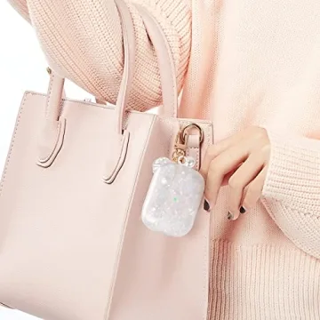 Cute AirPods Pro Case with Pearl Keychain Design