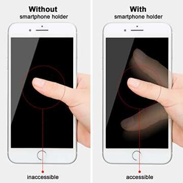 Weewooday 6 Pieces Phone Grip Holder Cell Phone Grip Strap Telescopic Finger Strap Stand Universal Finger Kickstand for Most Smartphones(Eye-catching Colors)