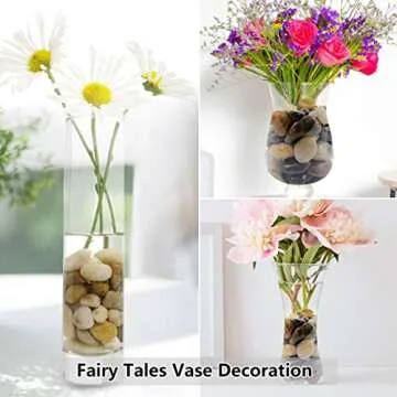 YISZM 5lbs White River Rocks - Decorative Stones for All Spaces