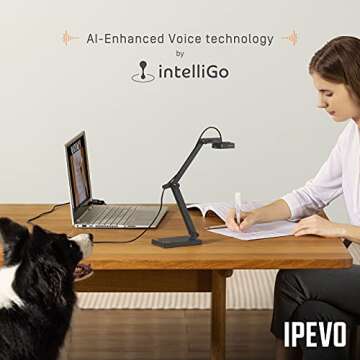 IPEVO V4K PRO Ultra HD USB Document Camera AI Mic