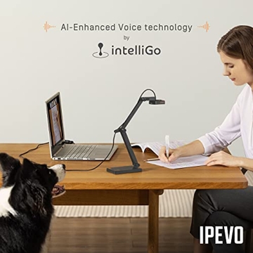 IPEVO V4K PRO Ultra HD USB Document Camera AI Mic