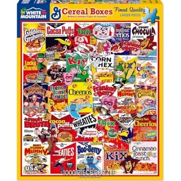 White Mountain Puzzles Cereal Boxes 1000 Piece Puzzle