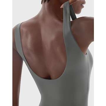 Stylish PUMIEY Bodysuit for Women in Elephant Grey