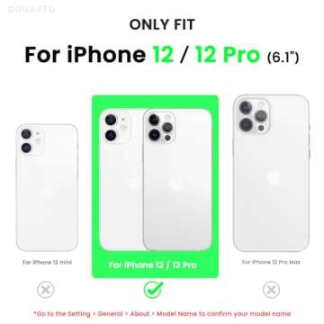 ORNARTO Compatible with iPhone 12 Case, Compatible with iPhone 12 Pro Case, Slim Liquid Silicone 3 L...