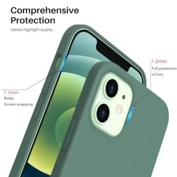 ORNARTO iPhone 12 Case - Liquid Silicone Protection