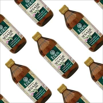 Eden Organic Sesame Oil, Unrefined, Extra Virgin, Traditionally Pressed, 16 fl oz Glass Bottle